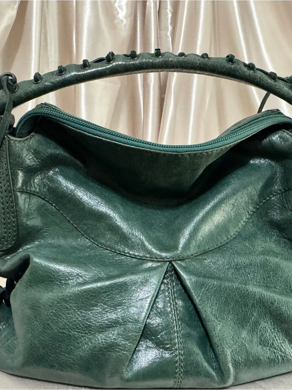 Francesco Biasia Dark Green Leather Hobo